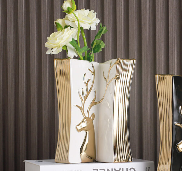 Golden Stag Vase - Image 2